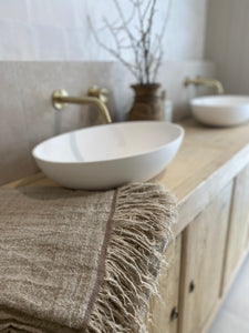 Natural Angaston 100% Linen Throw