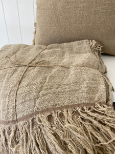 Natural Angaston 100% Linen Throw