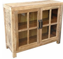 Load image into Gallery viewer, Natural Recycled Elm Sideboard with Glass Doors