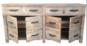 Recycled Natural Elm Door/Draw Sideboard no