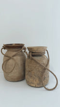 Load image into Gallery viewer, Vintage Nepali Water Pot with jute detail  - natural
