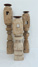 Load image into Gallery viewer, Vintage Indian carved candle stand