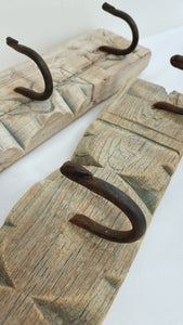 Indian reclaimed timber 3x hook