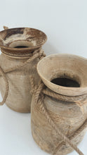 Load image into Gallery viewer, Vintage Nepali Water Pot with jute detail  - natural